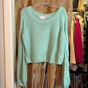 Lovers and friends mint green crop sweater
